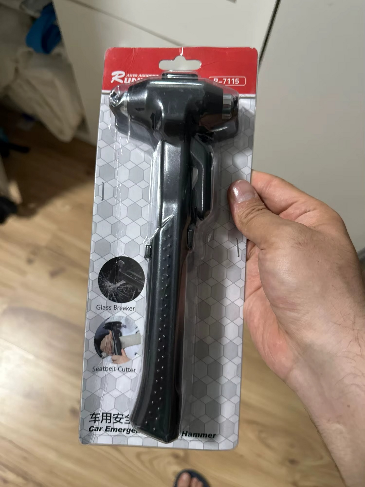 פטיש בטיחות מתכתי לרכב