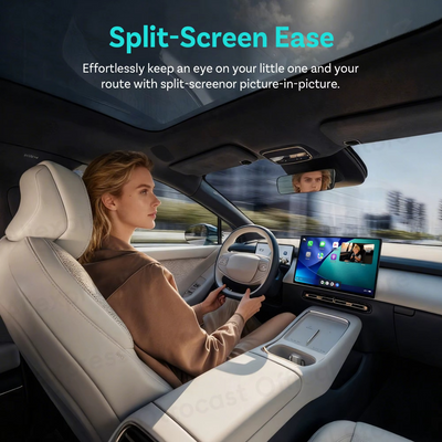 מתאם טיפוח קבינה אלחוטי CarPlay עם מצלמת HD לרכב – פתרון חכם ובטיחותי להורים בדרכים